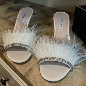 Nina ivory luster satin kitten heel